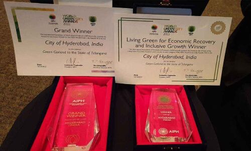 UK-based Green organisation awards Telangana with five Green Apple awards