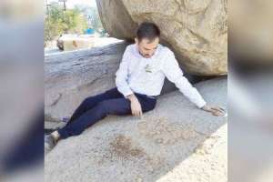 Ancient rock paintings from the Pre-Ashokan era found on boulder in Jubilee Hills
