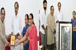 Brahmanandam, the actor, extends invitation to CM KCR for his son’s wedding