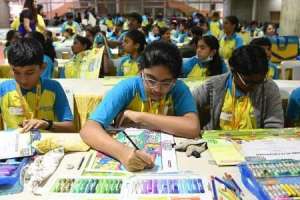 Children participate in art competition