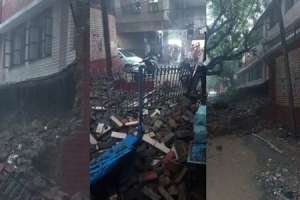 Collapse of Newly Constructed School Wall in Delhi