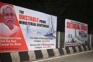 Controversy Surrounds Opposition Meeting as Protest Posters Target Bihar Chief Minister Nitish Kumar following Bridge Collapse