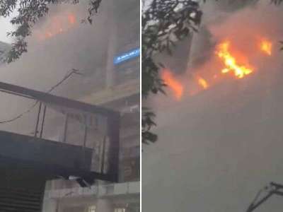 DCM building on Barakhamba Khamba Road in Delhi engulfed in flames