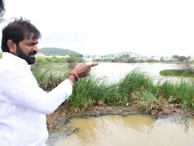 Errakunta pond in Mahabubnagar inspected by Minister Srinivas Goud