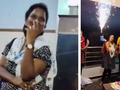 Husband Throws Grand Welcome for Wife Returning from Police Training in Hyderabad