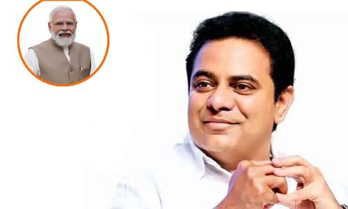 KTR focuses on PM Modi during his visit to Warangal