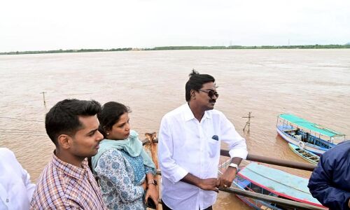 Minister Puvvada urges continuous vigilance until floods are fully contained