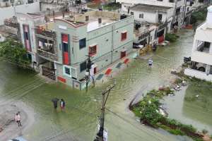 Residents in low-lying areas of Hyderabad impacted by floods