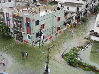 Residents in low-lying areas of Hyderabad impacted by floods