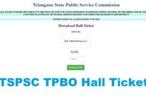 TSPSC Website Includes TPBVO Hall Tickets