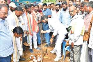 Urban Park Foundation Laid in Mahabubnagar