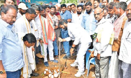 Urban Park Foundation Laid in Mahabubnagar