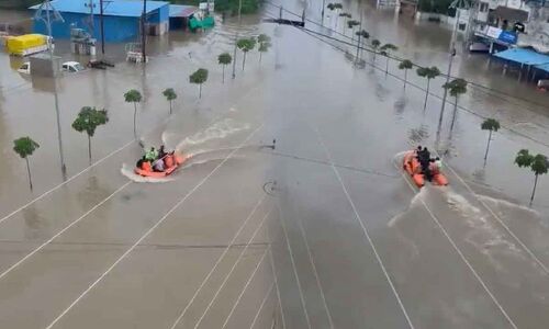 Watch the Video of Rescue Boat in Warangal Amidst Heavy Rains and Flooding
