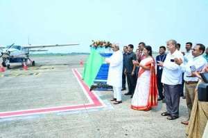 Bhubaneswar-Utkela flight service inaugurated by Naveen and Scindia
