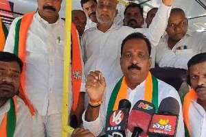 BJP leaders express their outrage over the government’s land sale in Kokapet and Budvel