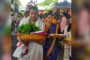 Chairman of GMR Airports visits Bhadradri temple to offer prayers