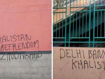 Delhi Metro Station and Schools Discover Walls Defaced with Pro-Khalistan Slogans