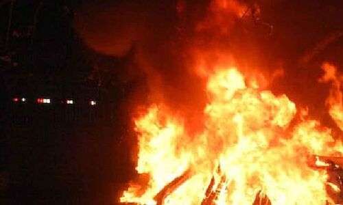 Fatal accident: One person dies as bus ignites following collision with bicycle