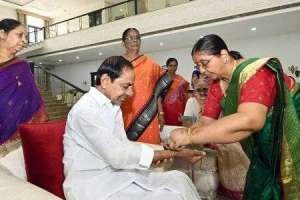 Festival Vibes Envelop CM KCR’s Residence