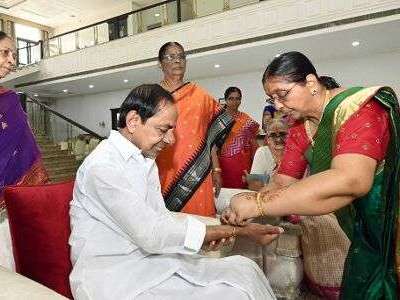 Festival Vibes Envelop CM KCR’s Residence