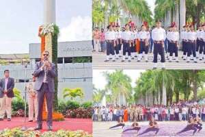 GMR Hyderabad International Airport commemorates 77th Independence Day with great enthusiasm