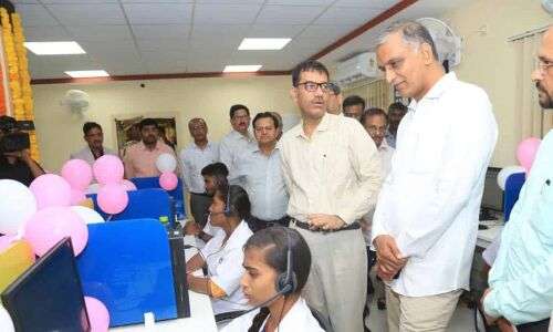 Harish Rao Inaugurates Emergency Response Center Bringing Together 108, 104, and 102 Services