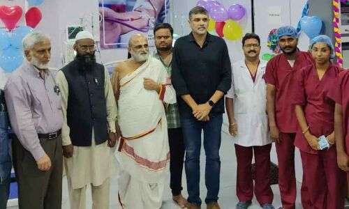 HHF-SEED Welcomes Visit from Chilkur Priest to Free Dialysis Centre in Hyderabad