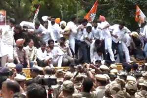 IYC stages protest against government, condemning Manipur violence and more