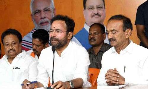 Kishan questions police officers, “Are you from Telangana police or BRS police?”