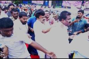 Man slapped by Talasani at KTR programme, resulting in viral video