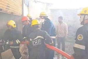 Mattress warehouse engulfed in flames