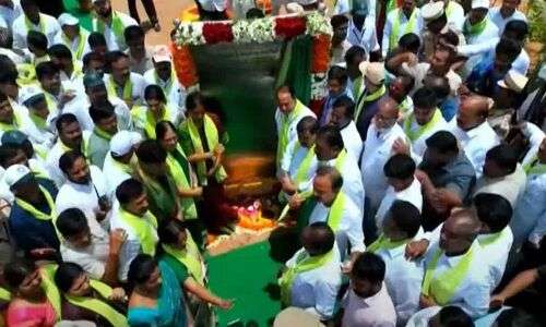 MP Santosh Kumar inaugurates Koti Vruksharchana program in Moinabad, Telangana