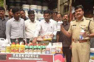 Police in Warangal crack down on counterfeit pesticide operation