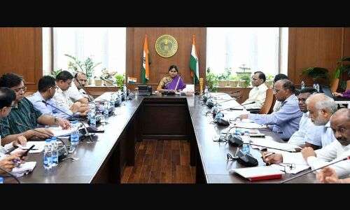 Progress of rain damaged works reviewed by Chief Secretary Santhi Kumari