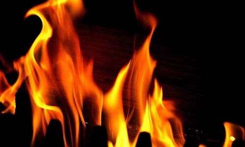 Property worth 2 crores in Srisailam engulfed by massive fire