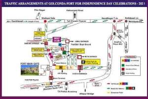 Traffic Restrictions Imposed in Hyderabad for Independence Day Celebrations at Golconda Fort