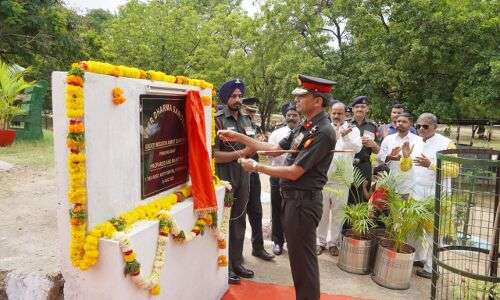 'Veer Dharma Sarovar' unveiled at Golconda by Artillery Centre