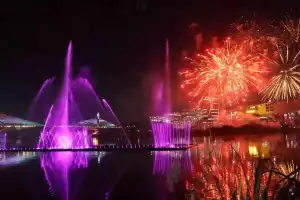 Durgam Cheruvu introduces musical fountains as a new attraction