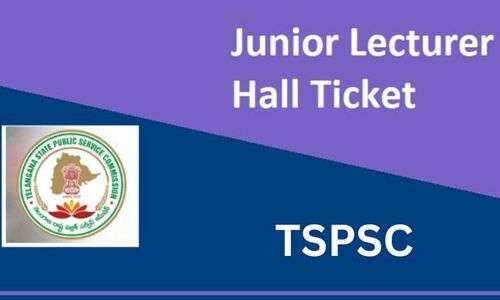 Exam hall tickets for Telangana Junior Lecturer posts have been released.