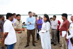 Ganesh immersion preparations inspected by collector