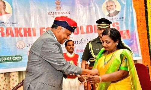 Grand Raksha Bandhan celebrations held at Raj Bhavan in Hyderabad