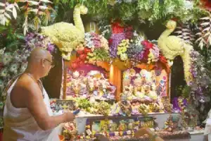 Krishna’s arrival in Hyderabad celebrated with grandeur and joy