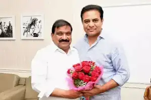 KTR receives courtesy visit from Minister Mahender Reddy