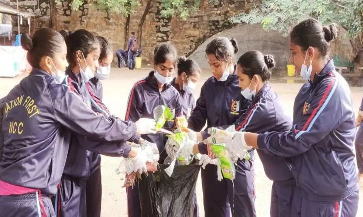 NCC cadets initiate community cleaning at Golconda Fort for a fresh start
