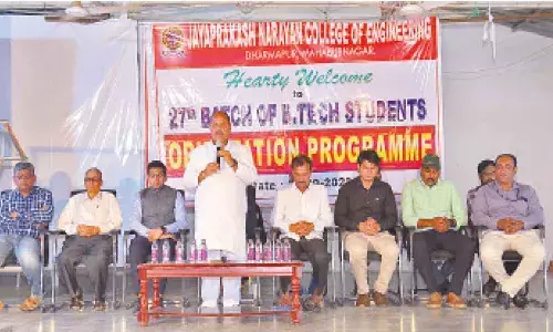 Orientation Conducted at JNEC in Mahabubnagar to Welcome Freshers