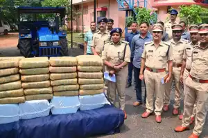 Police confiscate ganja valued at Rs.93 lakhs