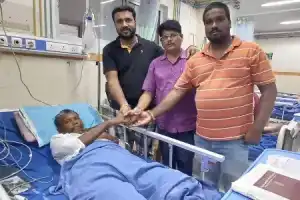 TWJF Members Conduct Health Check on Tribal Leader Sondi Veeraiah in Khammam