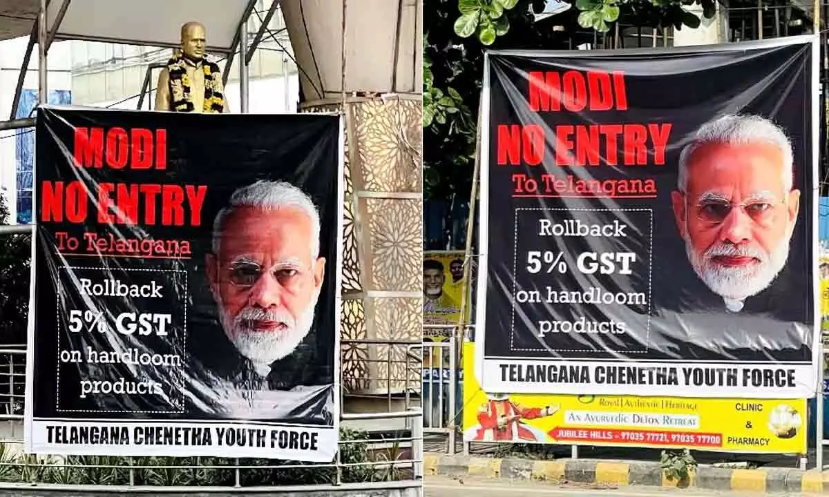 Ahead of PM Modi’s visit, Hyderabad witnesses appearance of posters against him