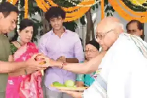 Chief Minister celebrates Dasara at Pragati Bhavan