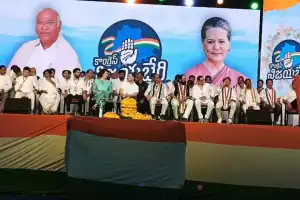 Congress Bus Yatra in Mulugu inaugurated by Rahul Gandhi